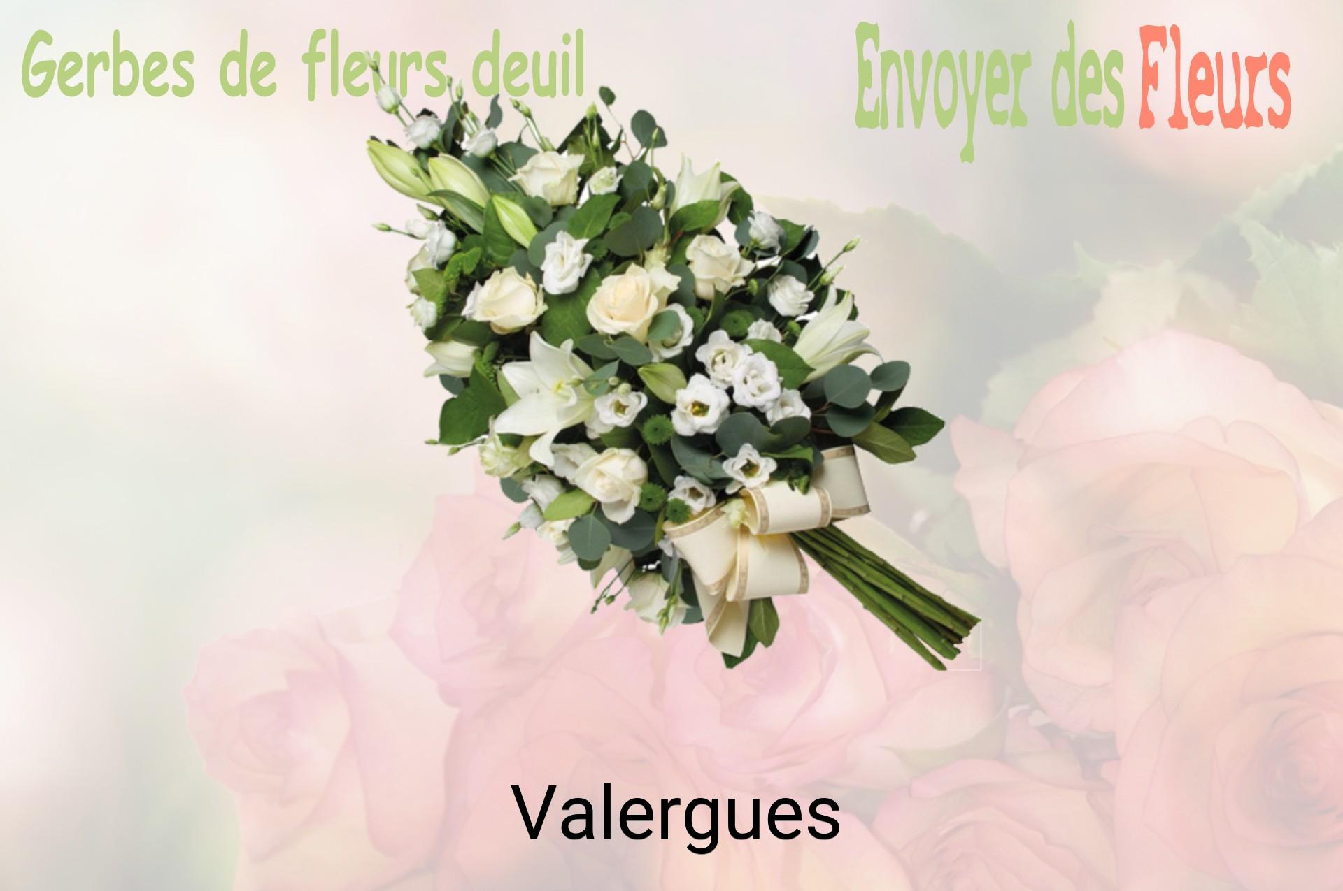 Gerbe de fleurs de deuil livrée à Valergues